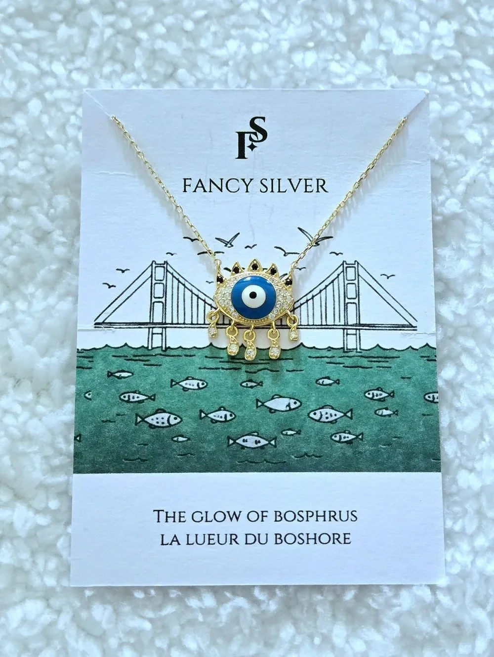 Fancy Silver🤍 Evil Eye🧿 Pendant Necklace